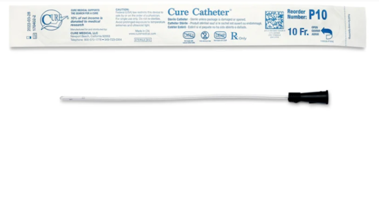 CURE Catheter, Paediatric 25cm, Straight Tip 8FR - Uncoated